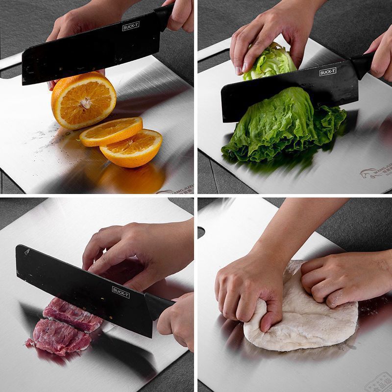 316 stainless steel cutting board - thickened, moisture-proof, extra-large, anti-mold kitchen chopping board - large cutting board for home use