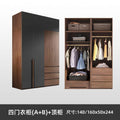 Four-door wardrobe + top cabinet combination model [a+b]