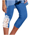 cross-border women's summer solid color lace trim casual leggings yoga pants - can be worn as capri pants