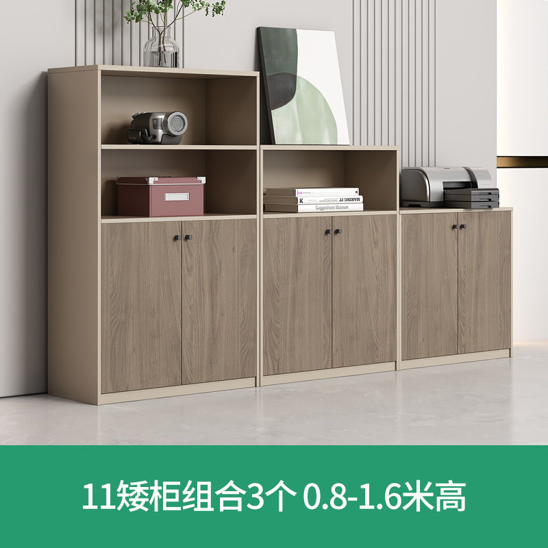 Modern wooden file cabinet office partition low cabinet combination wall-mounted office cabinet with lock storage cabinet office cabinet