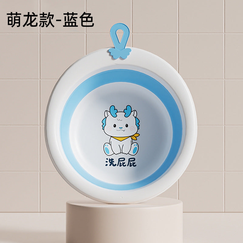 Newborn baby foldable wash basin set - 3-piece baby bath & foot wash set for gentle cleansing