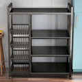 Kitchen shelf storage rack floor-standing multi-layer movable storage rack multi-functional punch-free storage rack thickened shelf