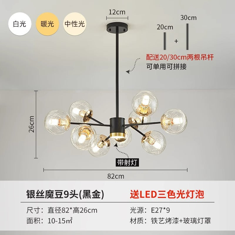 export european style living room chandelier post-modern casual three-head dining room master bedroom for home high-end scandinavian lamps