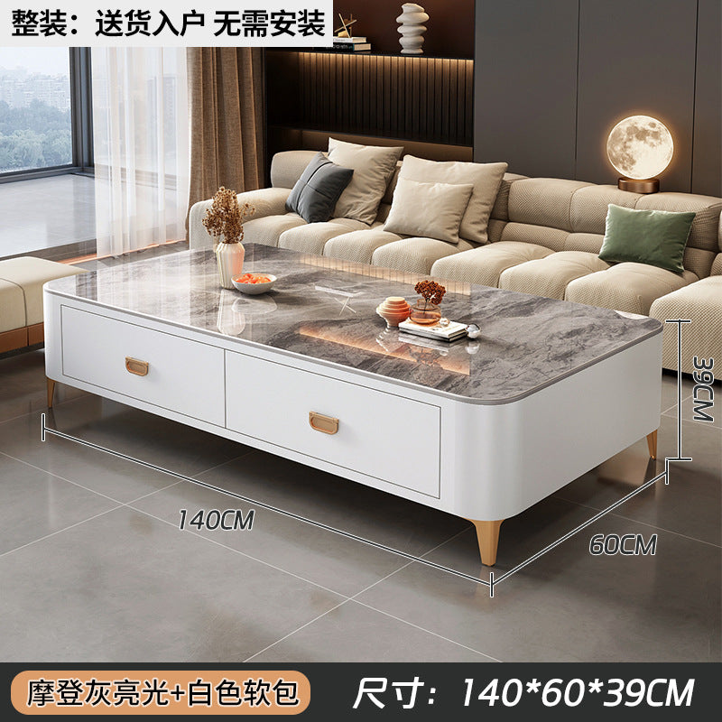 Accessible luxury solid wood coffee table small apartment living room for homecasual modern tea table new arrival small apartment office small table