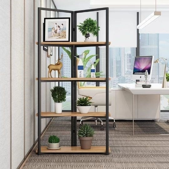 Screen bookshelf office flower rack storage rack iron art partition industrial living room casual display rack display rack shelf