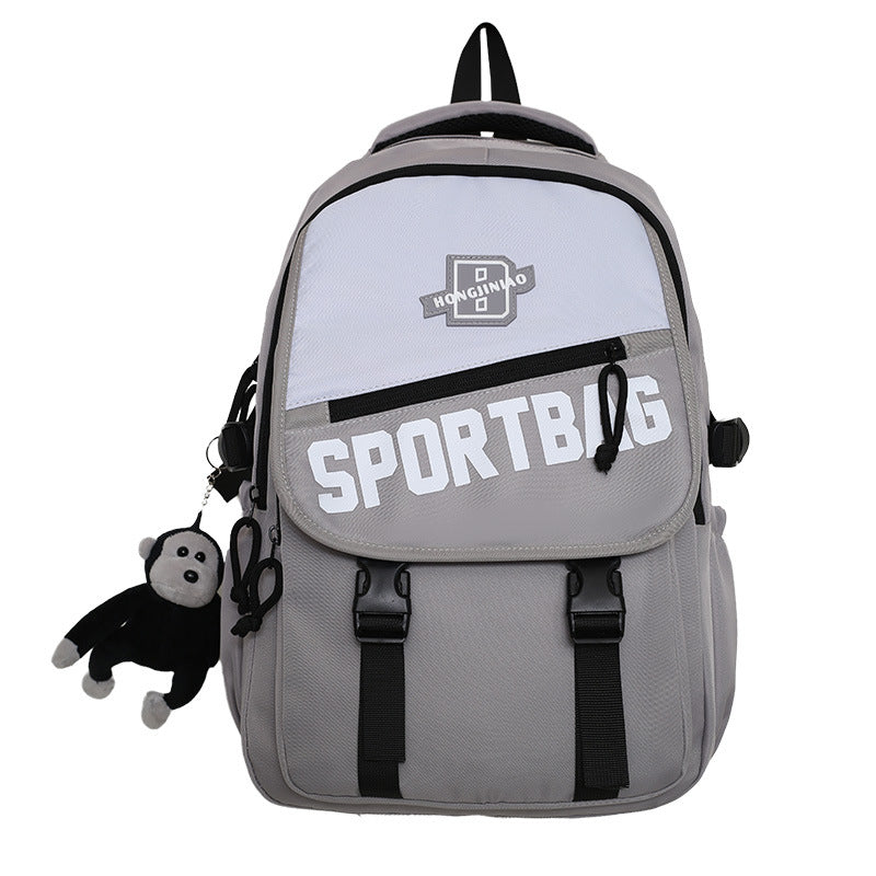 New large-capacity schoolbag female middle and high school students fashion trend backpack computer bag strong and durable backpack