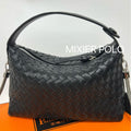 Genuine leather 2024 spring/summer new collection handmade lambskin woven bag - trendy shoulder, crossbody, handbag, and dumpling bag