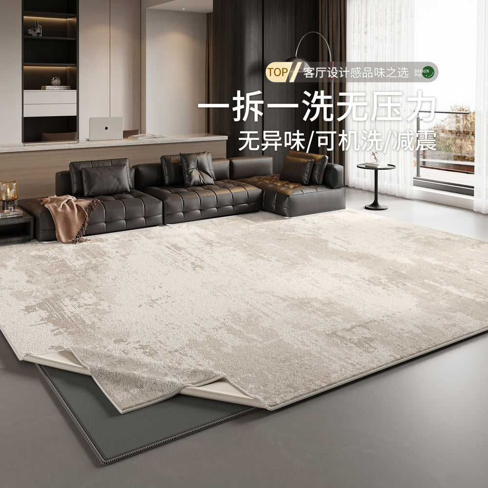 Removable and washable carpet, living room italian style, light luxury, high-end, double-layer, machine washable sofa sound insulation pad, anti-fouling and dirt-resistant carpet