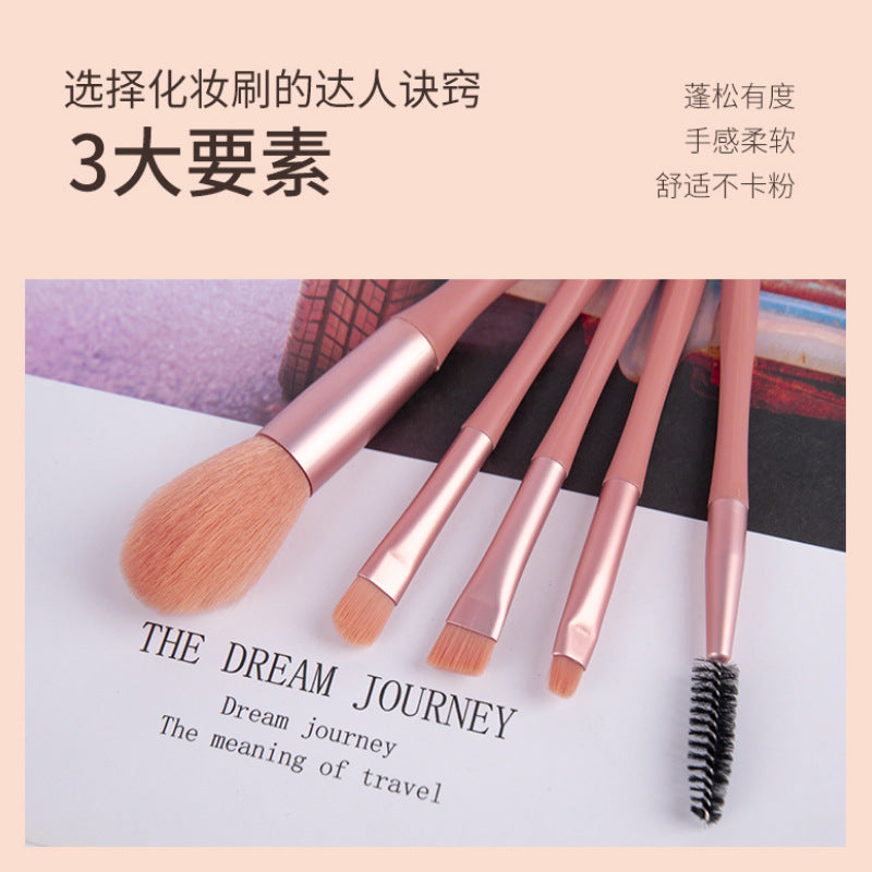Keqi five-in-one makeup brush beauty tool eye brush portable eye shadow set brush wholesale excellent makeup cosmetics