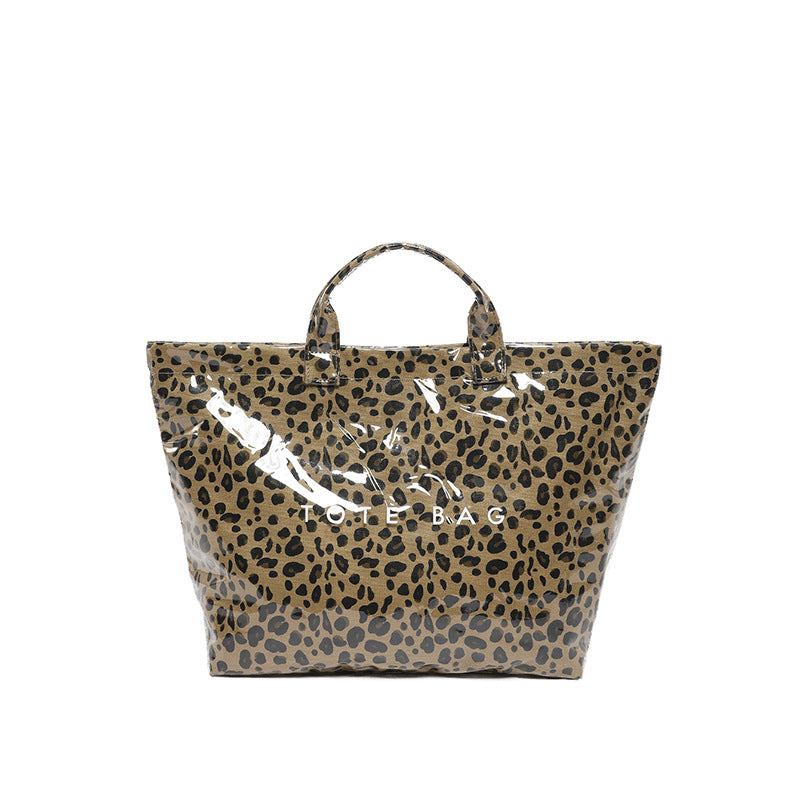 Customized washed composite DuPont paper bag Customized kraft paper tote bag Textured waterproof handbag Environmental protection bag tide