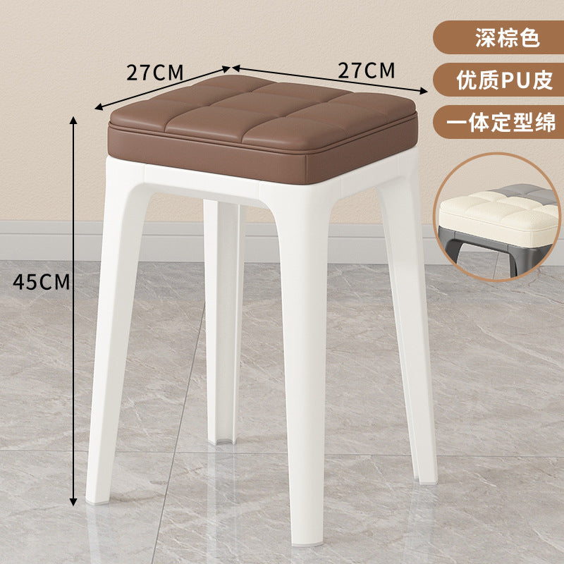 Modern minimalist plastic stool -  new arrival chair - dining chair - light luxury high-end feel - home use - small apartment dining table chair