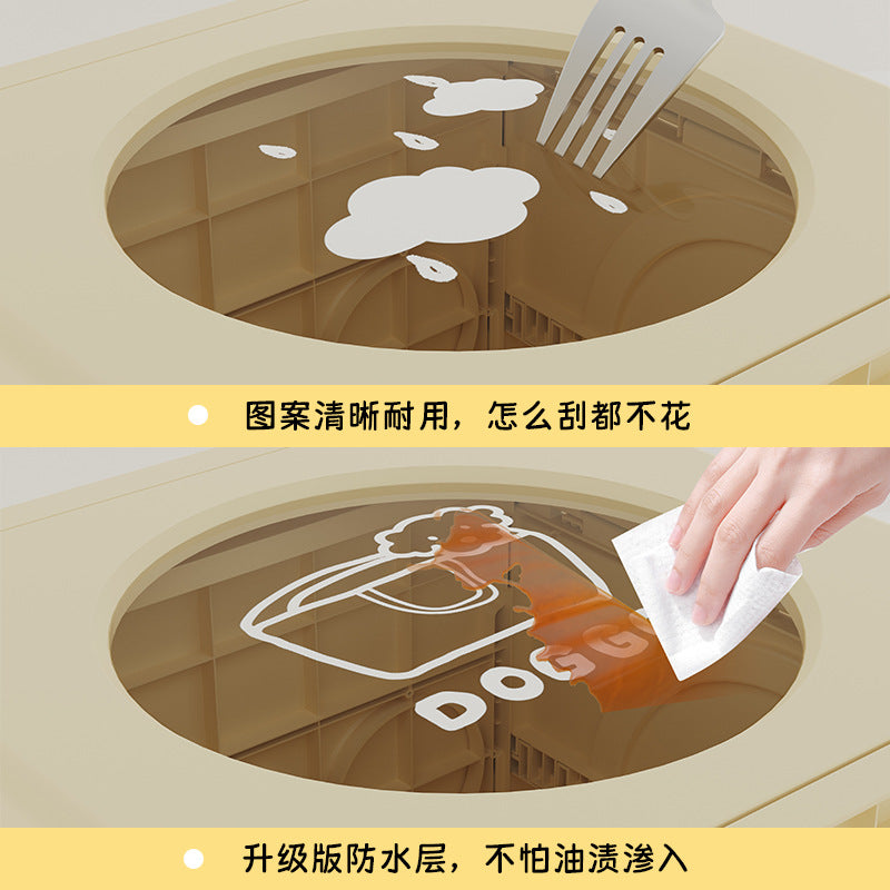 Multi-layer folding storage cabinet Large capacity household storage Simple storage box Bedroom living room sundries sorting rack