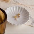 European and american cross-border fashion pearl pendant earrings, vintage knotted earrings, unique design, simple and versatile jewelry