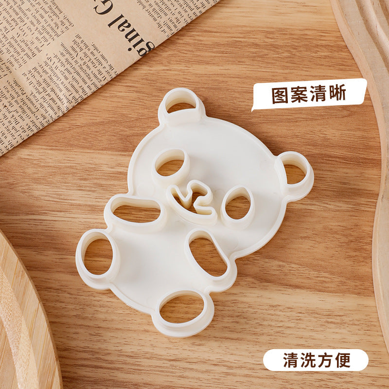 exclusive panda rice ball mold, food-grade, perfect for feeding babies and kids. adorable panda-shaped mold