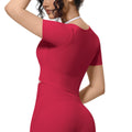 Cloud-feel two-piece look yoga top with built-in bra pads - perfect for outdoor running, fitness, pilates, and activewear