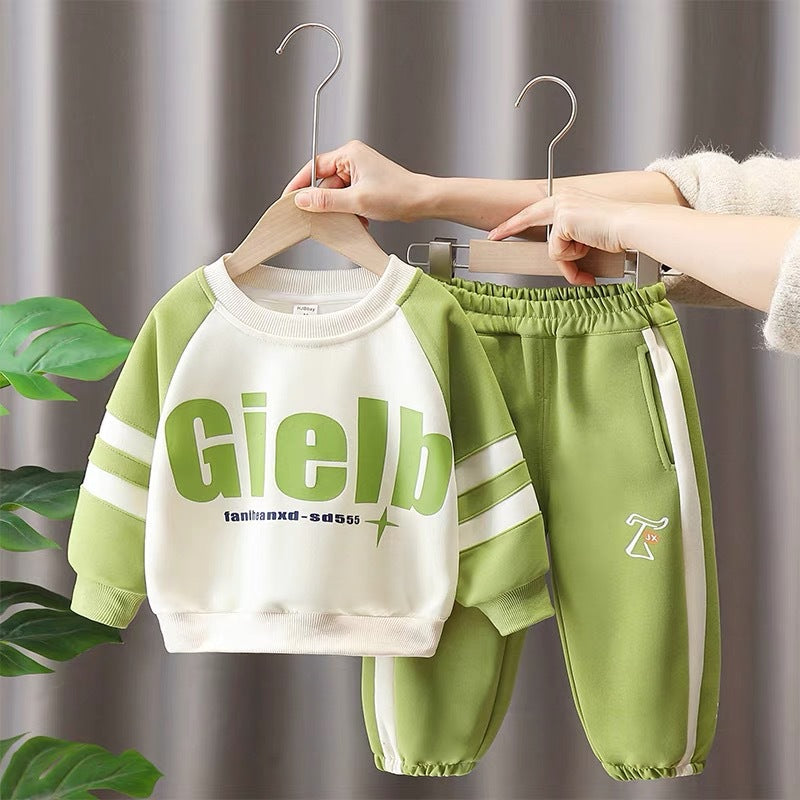 Boys' fall/winter sweatshirt set -  new arrival: stylish and sporty outfit for boys, cute and trendy two-piece set for babies