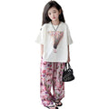 Trendy girls' summer outfit : new fashionable two-piece set for older girls and children - stylish and chic summer clothes for girls