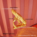 Women's dubai 24k gold plated ring african bridal jewelry single style fashion adjustable size ring
