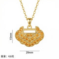 New arrivalpopular hot style copper inlaid zirconium safety lock necklace for women summereasiest for matchfashionelegant titanium steel clavicle chain jewelry