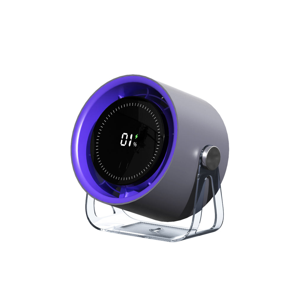 Desktop 100-speed stepless fan usb rechargeable digital display brushless turbine small fan kitchen wall-mounted desktop fan