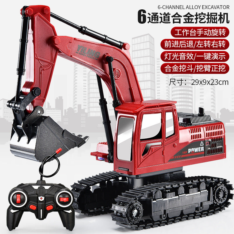 alloy remote control excavator toy car kids boys large engineering vehicle excavator toy wireless excavator