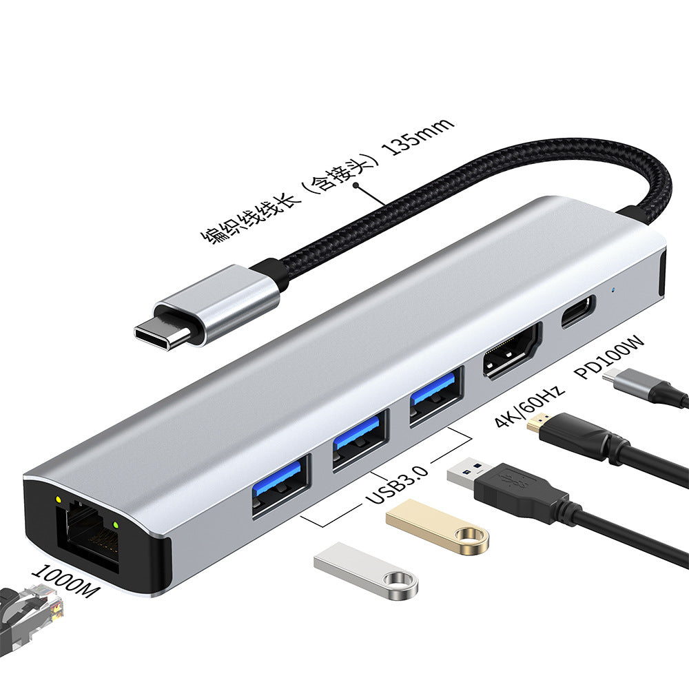 type-c hub expansion multi-interface adapter suitable for apple notebook gigabit network card expansion dock