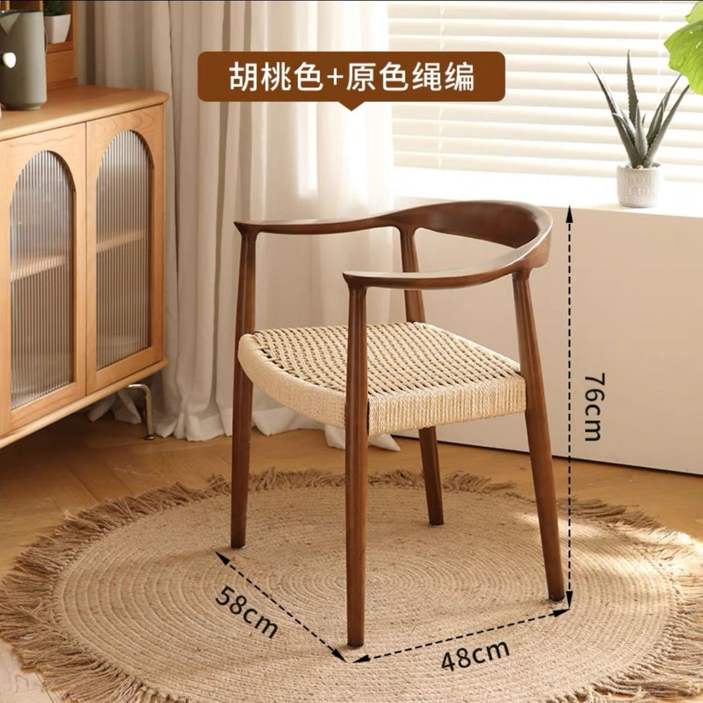 All solid wood chinese restaurant dining chair creative study back chair shu president chair sales department tea making log negotiation chair