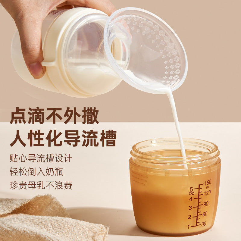 English boxed silicone breast pump hand-free breast milk collector manual breast pump anti-overflow milk collector wholesale
