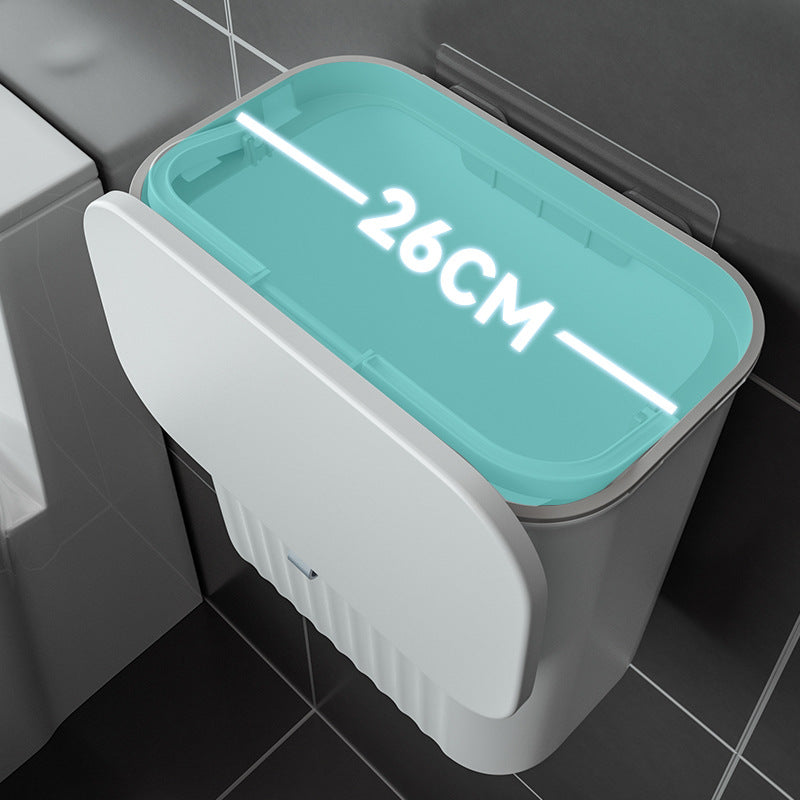 Bathroom trash can toilet for home with lid wall-mounted slit kitchen special bucket bathroom flip-top cylinder