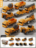 Kids' toy car set - construction vehicle transformation puzzle - fire truck included - perfect birthday gift for 3-4 year old boys