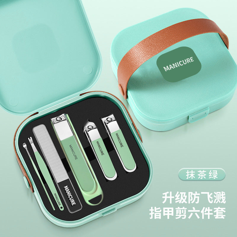 Nail clipper set with folding storage case - complete manicure tool kit - wholesale available - stainless steel nail clippers