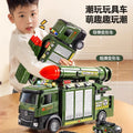 Kids' large military ejection car transforming track missile car parking tank alloy car boy toy ages 3-6