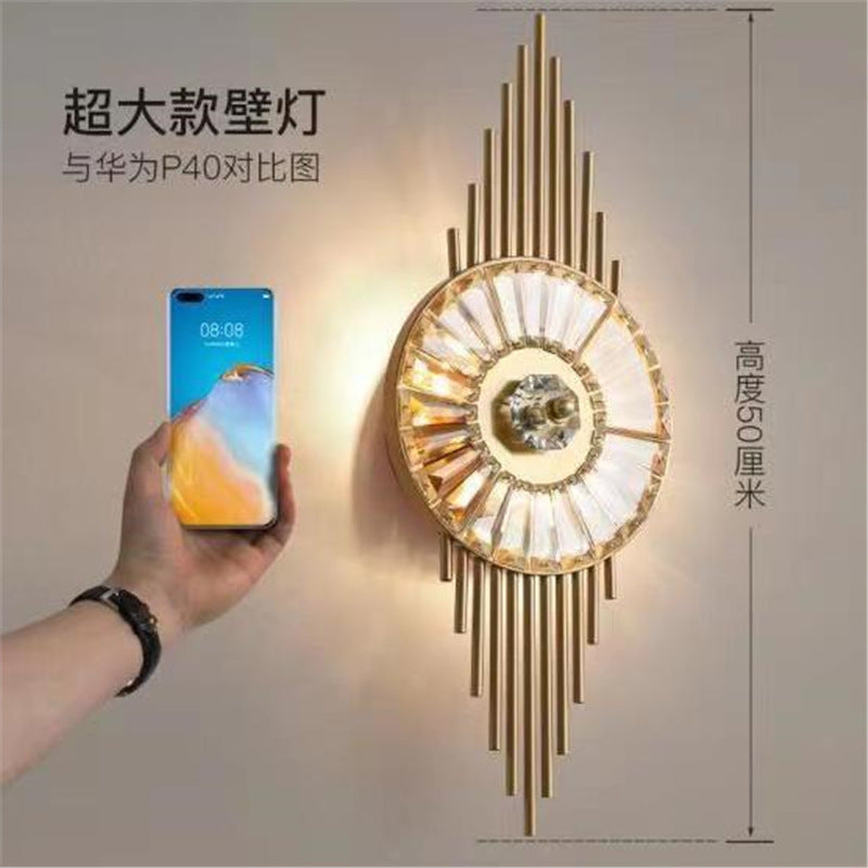 New arrivalaccessible luxury crystal wall lamp popular bedside living room background wall corridor aisle casualclassy wall lamp