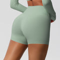 High-waisted, barely-there yoga shorts designed to lift your booty, flatten your tummy, and keep you supported. these quick-drying, breathable, form-fitting shorts are perfect for running, fitness, and any workout