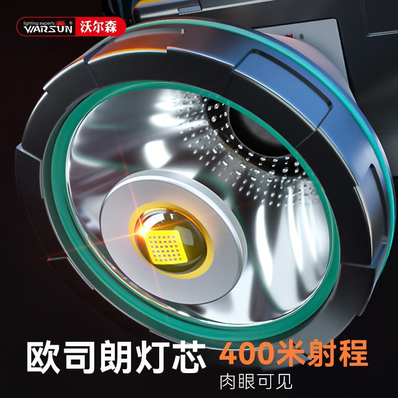 Walson manufacturer W68 strong light headlamp charging long-range super bright head wearing ultra-light night fishing special mining lamp headlamp