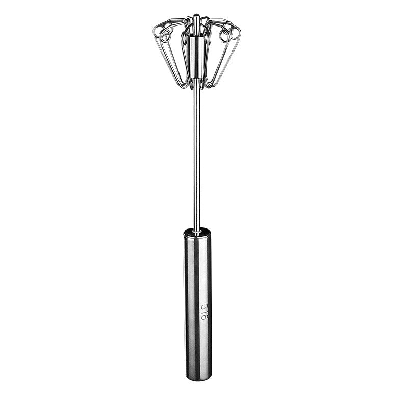 316 stainless steel semi-automatic egg whisk - new home use manual egg & cream mixer - baking & dough whisking gadget