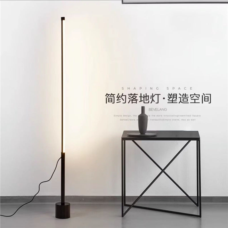 Nordic floor lamp led living room sofa corner floor lamp minimalist linear bedroom bedside lamp ambient lighting fixture