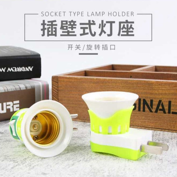 LED energy-saving light bulb bedside lamp wall lamp socket plug-in with switch bedroom super bright lighting feeding night light