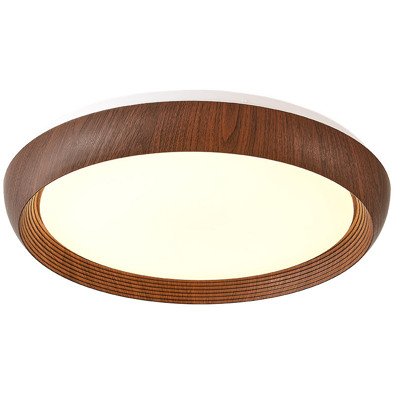 Full spectrum eye protection Nordic modern bedroom led ceiling light walnut color living room study dining room Zhongshan lighting