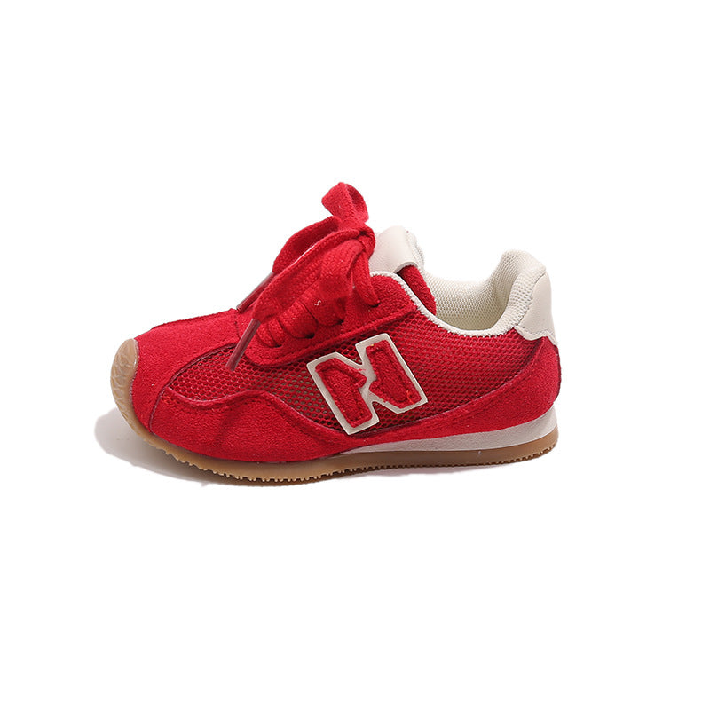 Children's German training shoes 2025 summer new Korean version of girls soft-soled sports shoes boys breathable mesh Forrest Gump shoes tide