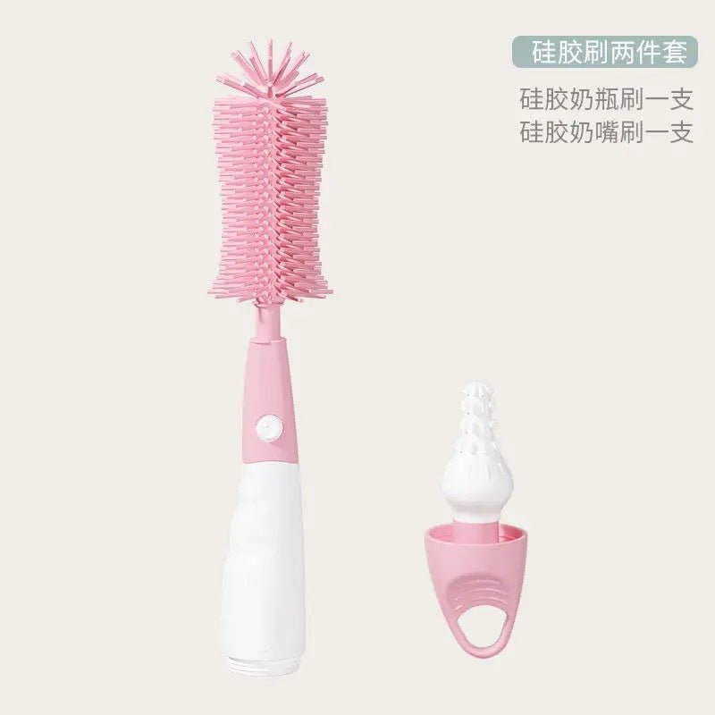 3-in-1 silicone bottle brush multifunctional detachable nipple brush baby bottle washing cup cleaning brush silicone brush