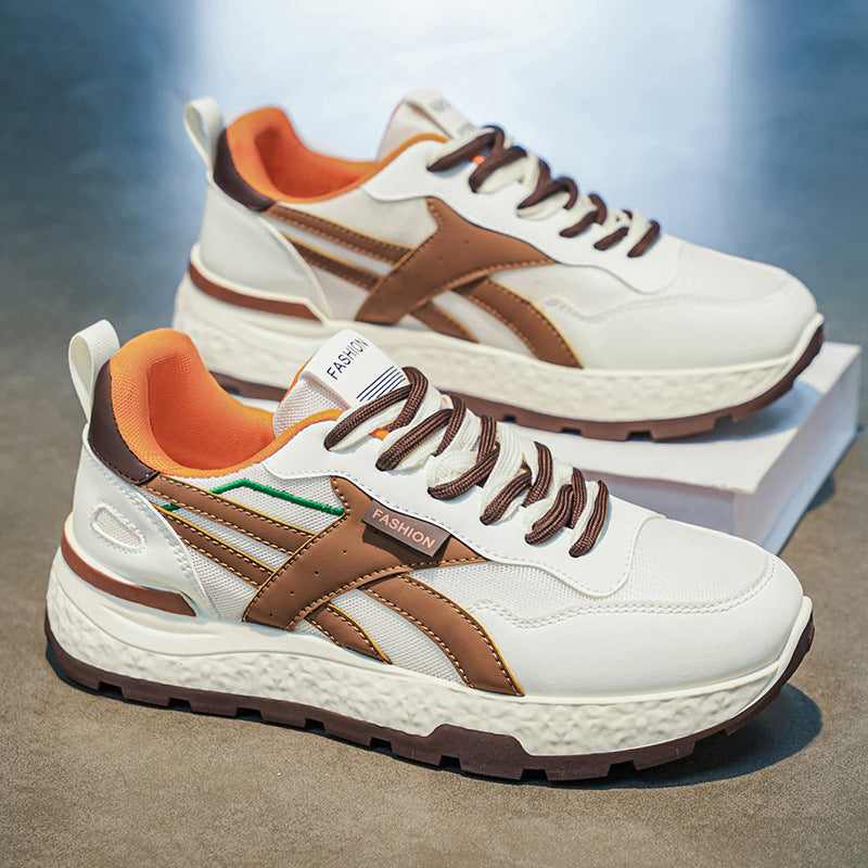 Men's spring 2026 new lightweight soft sole casual shoes - shock absorbing athletic sneakers - versatile trendy shoes for students