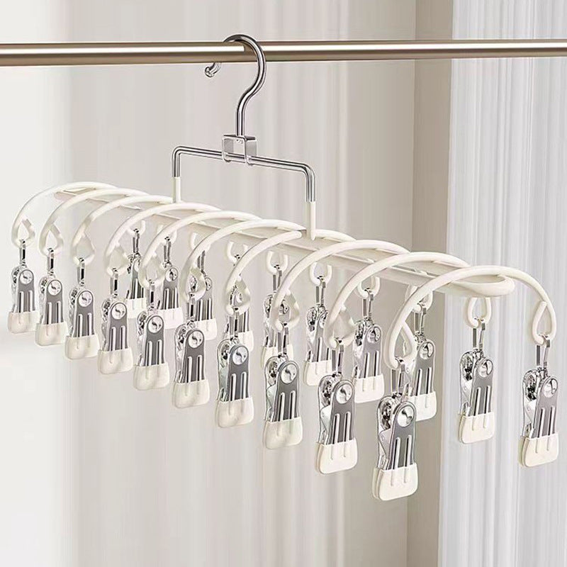 Sock drying rack with clip stainless steel for home balcony dormitory drying intimates underwear handy gadget windproof baby sock clip