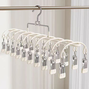 Sock drying rack with clip stainless steel for home balcony dormitory drying intimates underwear handy gadget windproof baby sock clip