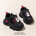 Kuromi girls' shoes  new autumn/winter black kids' sneakers, big kids' dirt-resistant soft sole chunky sneakers