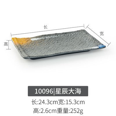 Melamine plate japanese plastic barbecue plate imitation porcelain round flat plate barbecue plate restaurant hot pot tableware dish plate commercial
