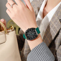 New arrivalexport women's watch three-eye fashion diamond square quartz silicone strap watch student women's watch