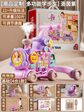 Purple 3-in-1 baby walker [push, walker, 2-speed adjustment] + rechargeable battery