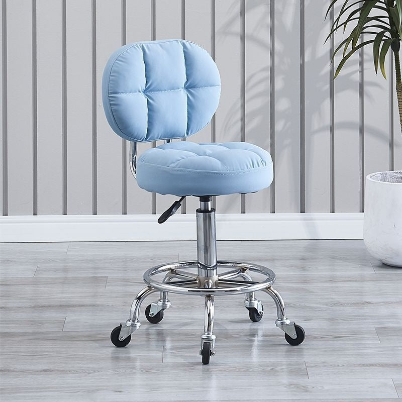 Barber chair makeup manicure live broadcast special adjustable round stool for home bedroom dressing stool movable backrest large work stool