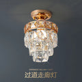 European-style light luxury american crystal small ceiling light for living room, hallway, corridor, entryway, balcony - minimalist modern indoor pendant light